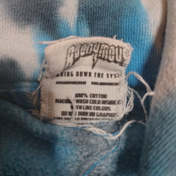 Anonomous Cropped Hoodie Womens Size Small Tye Dye Oversized Boxy Y2K - Picture 4 of 9